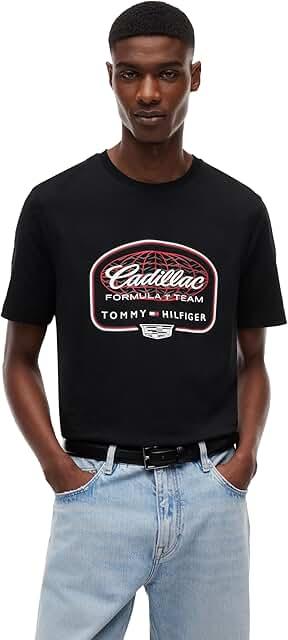 Tommy Hilfiger Men's F1 Short Sleeve Script Graphic Tee