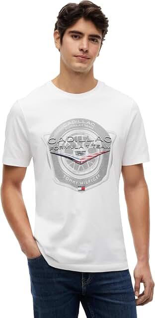 Tommy Hilfiger Men's F1 Short Sleeve Tire Graphic Tee